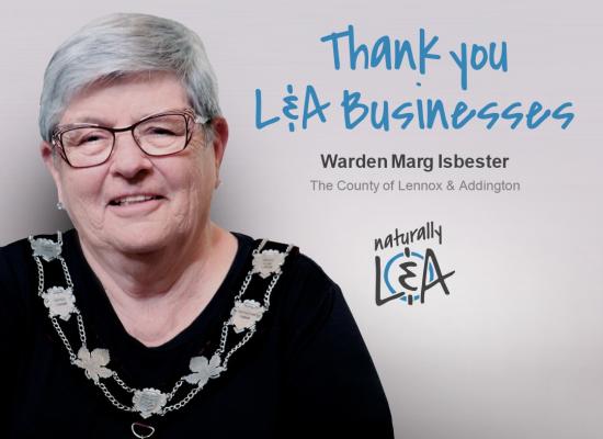 Thank you from Warden Isbester