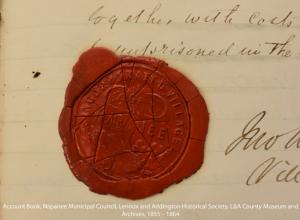 Village of Napanee Incorporated wax seal