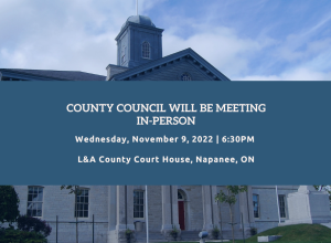 County Council to meet in person on Wednesday November 9th at the County Court House